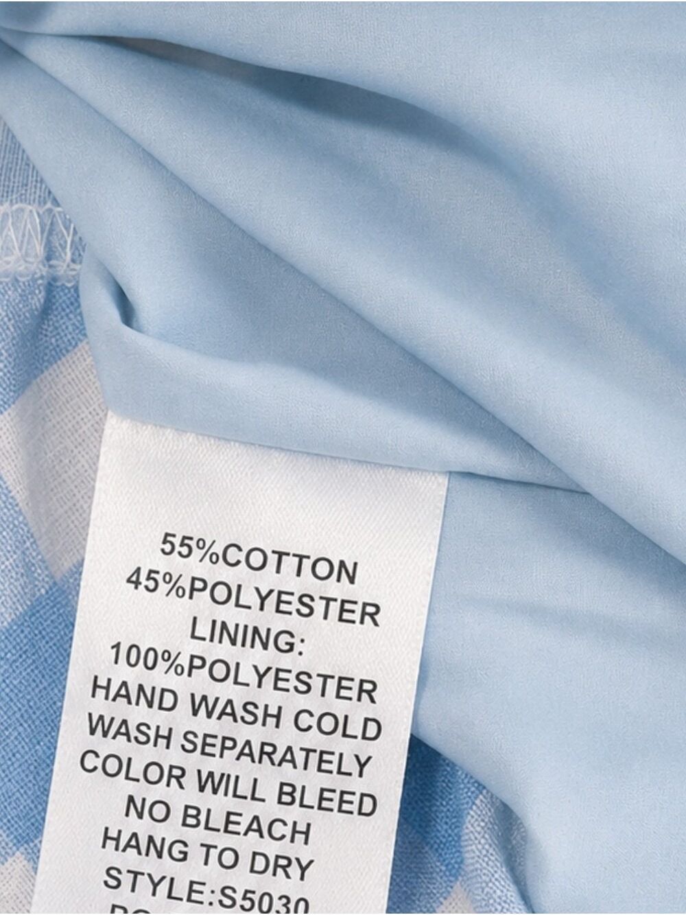 Umgee Blue Gingham Ruffle Midi Dress Small Cottagecore Prairie Pockets NWT - Picture 6 of 7